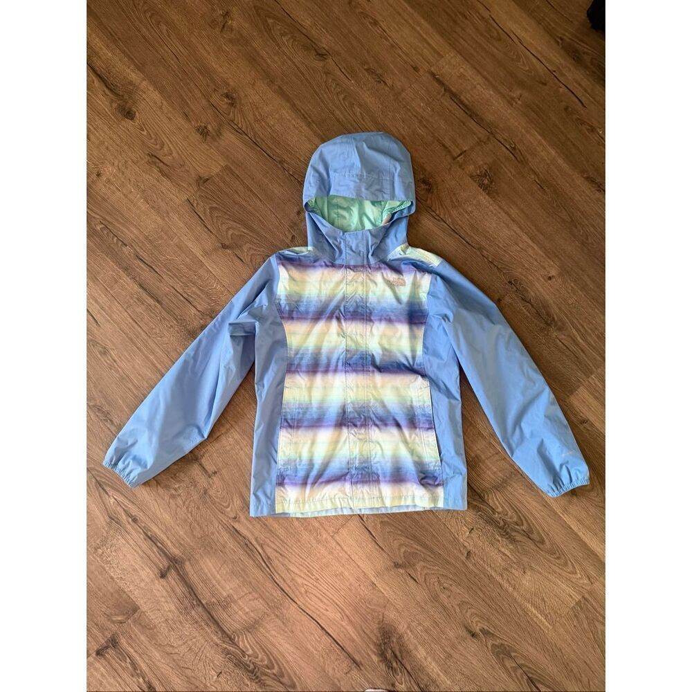 THE NORTH FACE DRYVENT GIRLS HOODED RAIN ,WINDBREAKER JACKET BLUE L (14-16)